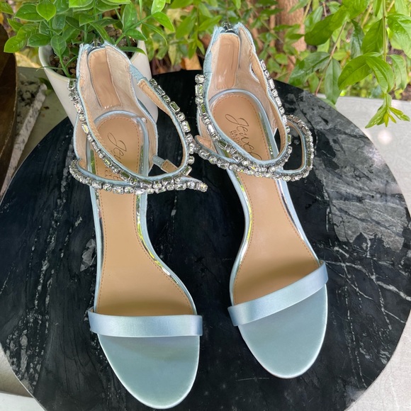 Badgley Mischka Celine Stiletto Heel sky blue size 8.5 - Picture 5 of 10